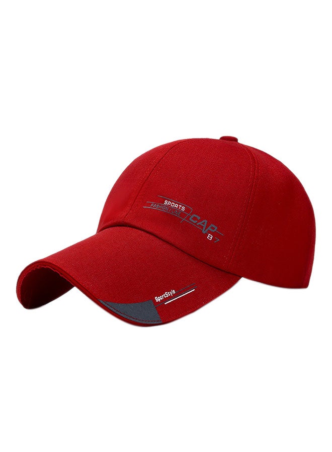Generic Printed Baseball Snap Back Cap Red/Blue/White 