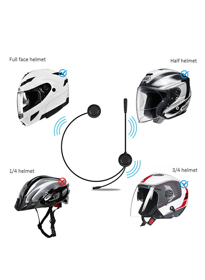 Motorcycle Helmet Bluetooth Headset Black - v1578333316/N33004442A_4