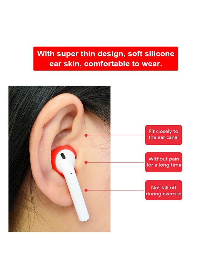 Generic - 2-Piece Ultra Thin Earphone Tips For Apple AirPods Red - Image 1