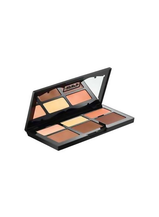 كات فون دي علبة مكياج تحديد الوجه بألوان فاتحة من 6 ألوان خوخي دافئ/فوريست/بني
