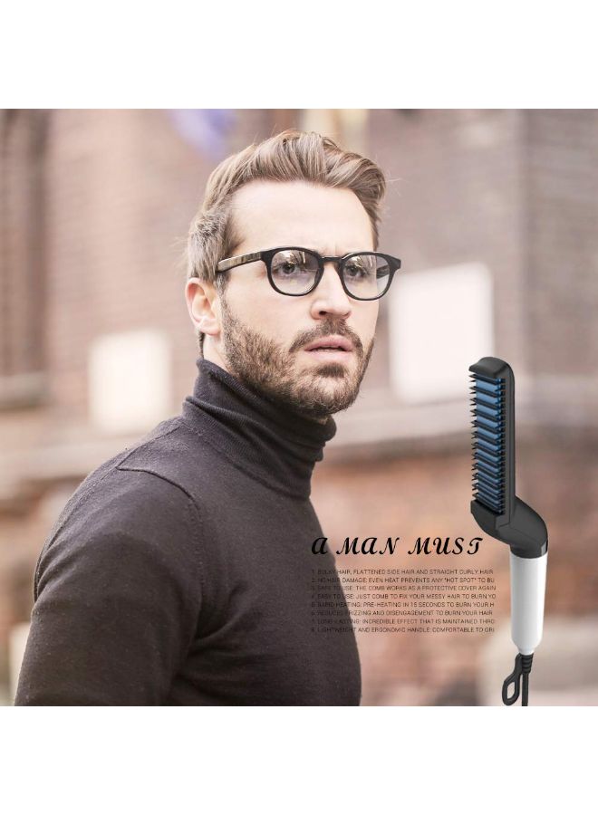 LifeMaster Electric Hair Straightening Brush Multicolour  - Image 2