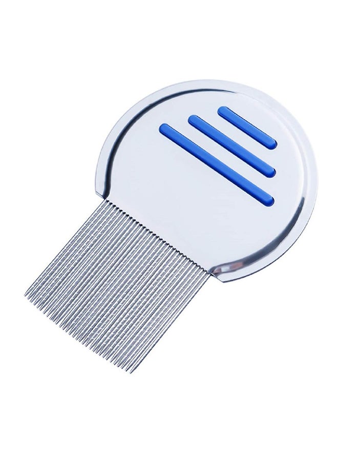 مشط من الستانلس ستيل للقضاء على القمل فضي