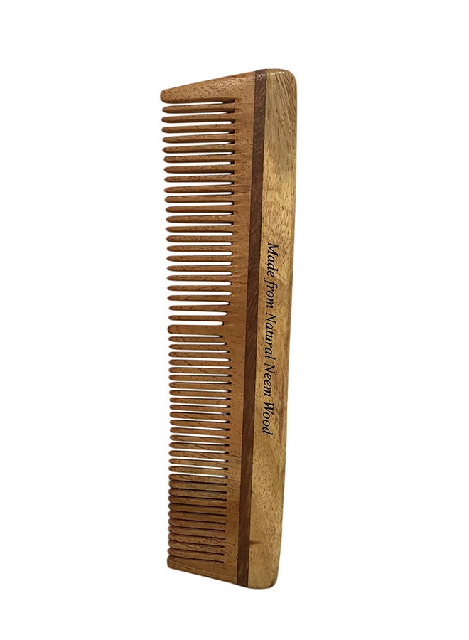 Soil And Earth - Organic Neem Wood Hair Comb Brown 4inch - Image 1