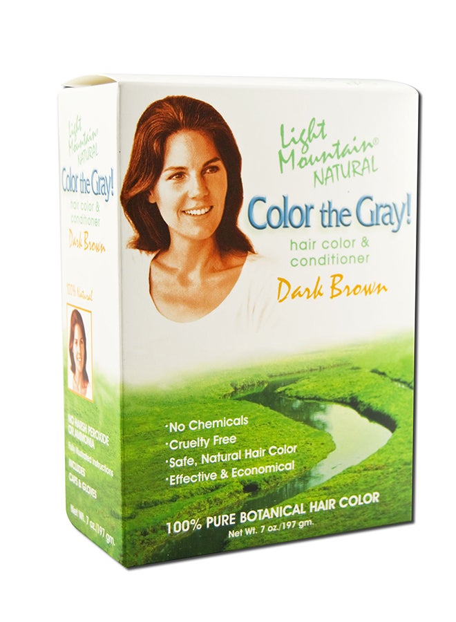 Light Mountain Botanical Hair Color & Conditioner Dark Brown  - Image 1