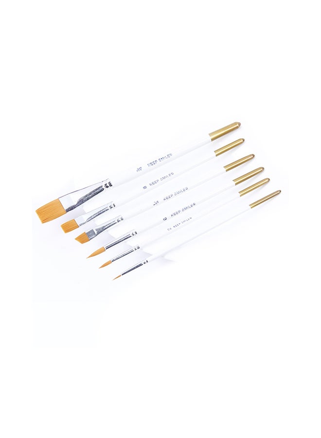 6-Piece Artists Oil Painting Brush Set Multicolour