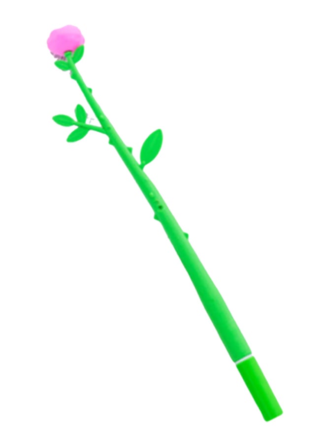 Generic Cute Cartoon Simulation Flower Gel Pen Green/Pink 