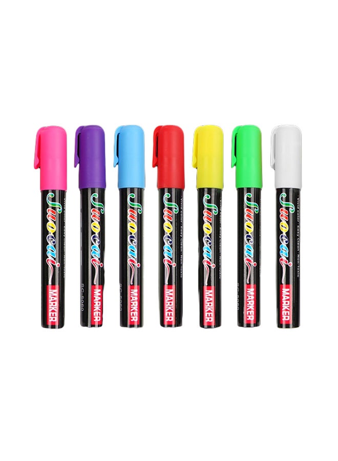 Generic 7-Piece School Art Painting Chalk Highlighter Pen Set Multicolour 