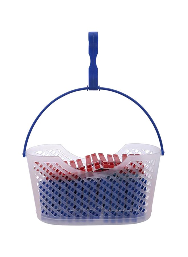 Mondex 91-Piece Cloth Clips With Basket Clear/Blue/Red Medium - Image 2