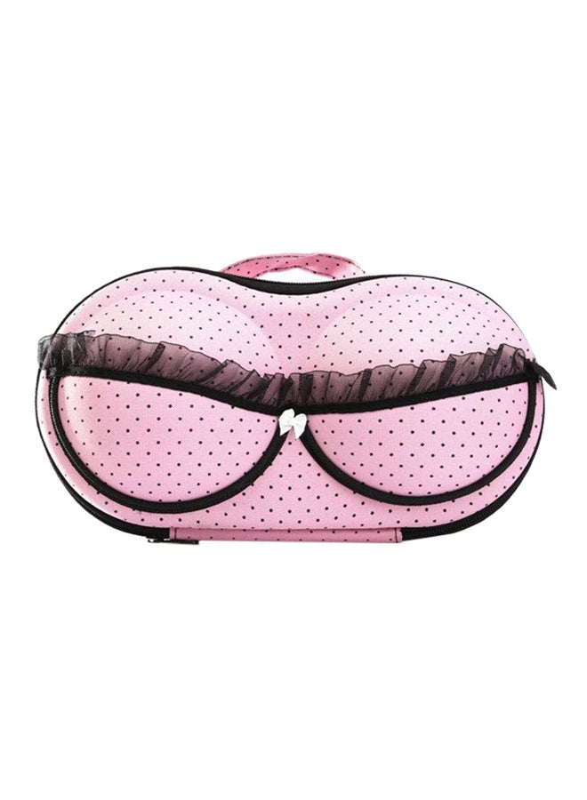 Floral Printed Lingerie Organizer Pink/Black 32x6x15cm - Image 1
