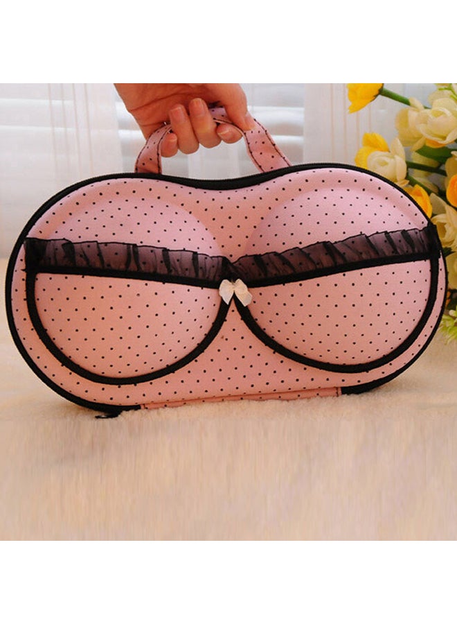 Floral Printed Lingerie Organizer Pink/Black 32x6x15cm - Image 3
