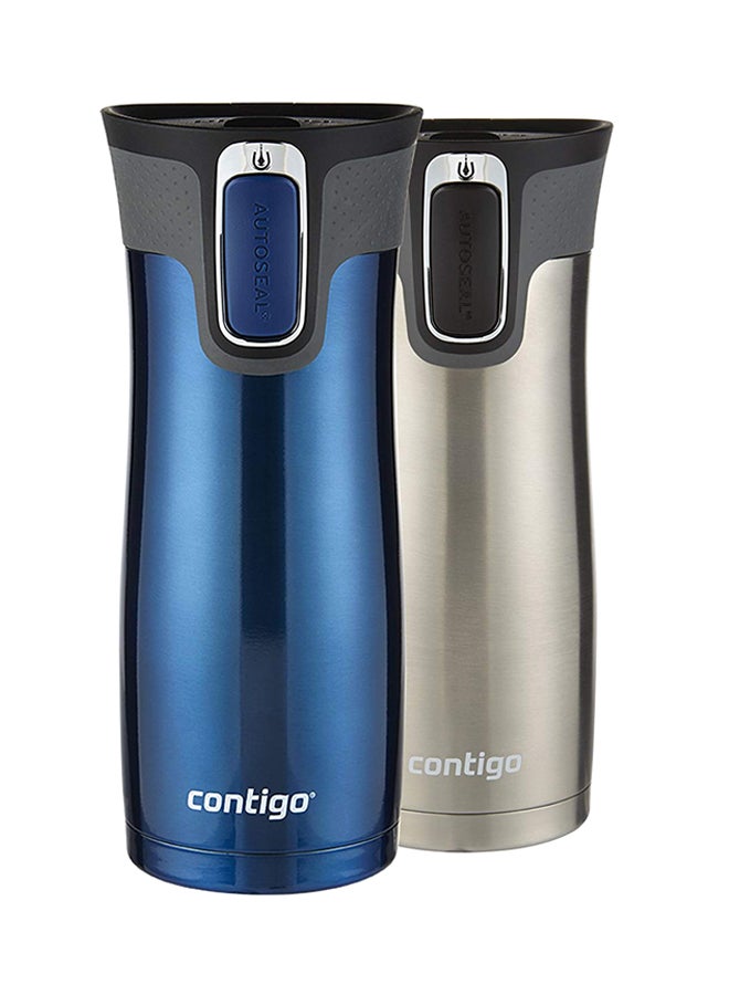 كونتيجو مج السفر يقفل تلقائيّاً من قطعتين أزرق/ رمادي/ أسود - Image 1