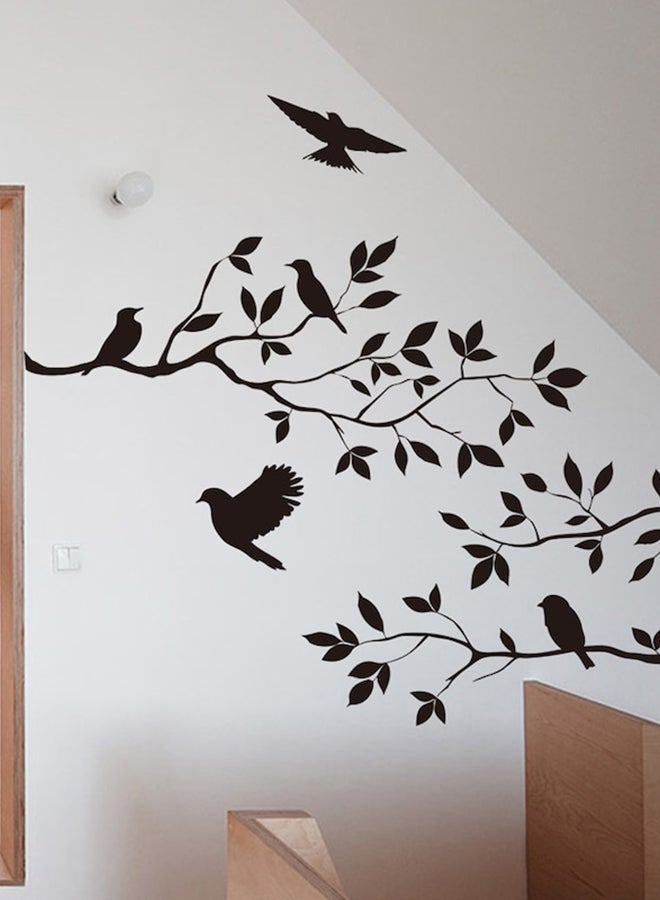 Beauenty Bird Tree Design Self Adhesive Wall Sticker Black 60 x 44cm - Image 3