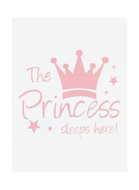 Letter Pattern Adhesive Wall Sticker Pink 38 x 44cm