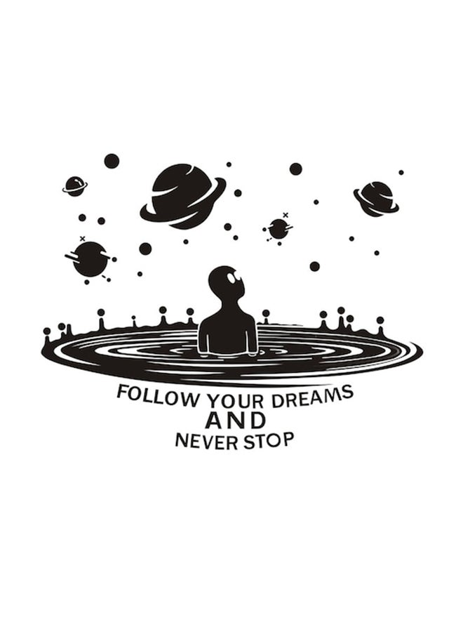 Beauenty Abstract Alien Pattern Creative Wall Sticker Black 42 x 75centimeter - Image 1