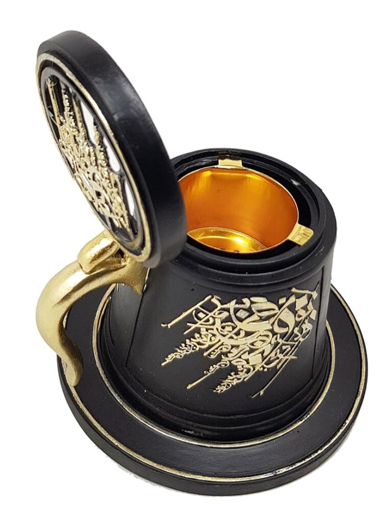 Mug Shaped Incense Burner Black/Gold  - Image 3