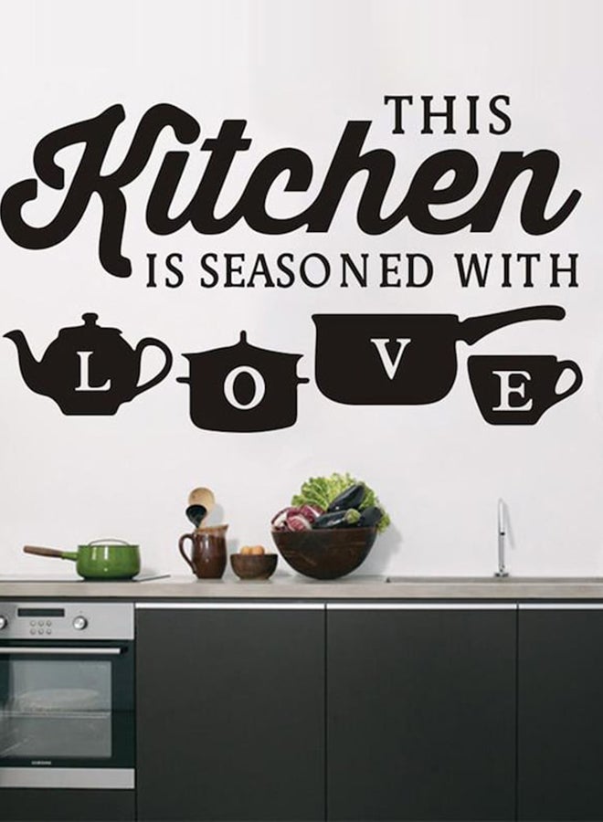 بيوينتي ملصق جداري بتصميم كلمة "Kitchen" أسود 52 x 30سم - Image 2