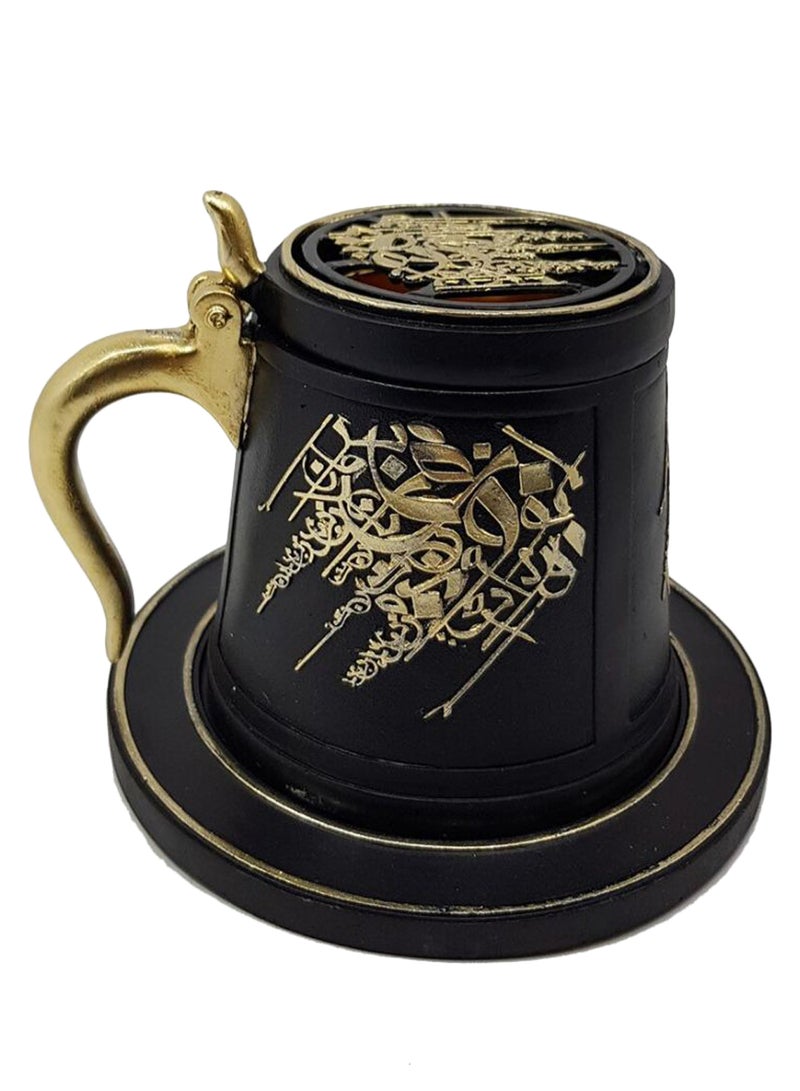 Mug Shaped Incense Burner Black/Gold  - Image 1