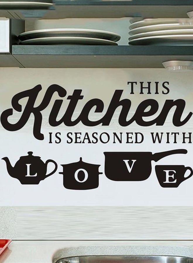 بيوينتي ملصق جداري بتصميم كلمة "Kitchen" أسود 52 x 30سم - Image 3