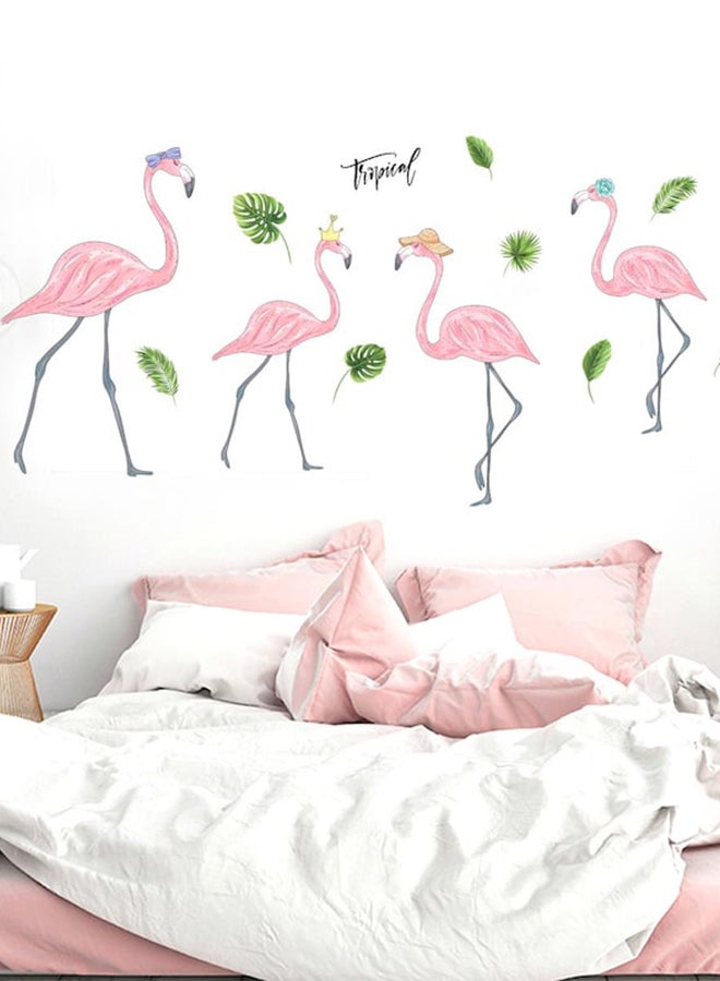 Beauenty Flamingo Pattern Self Adhesive Wall Sticker Multicolour 60 x 90cm - Image 3