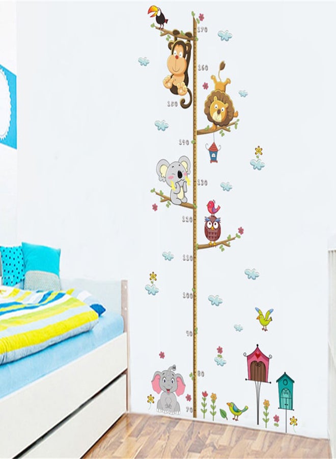 Beauenty Height Measuring Cute Animals Print Wall Sticker Multicolour 30 x 90cm - Image 3