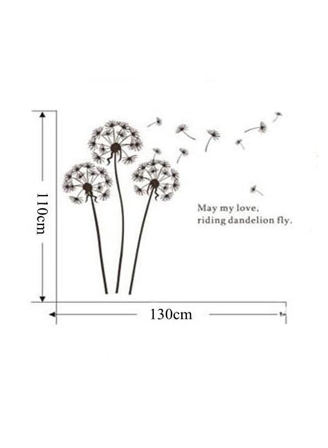 بيوينتي ملصق جداري لغرفة النوم بتصميم عصري لزهور الهندباء أسود 50x70سم - Image 2