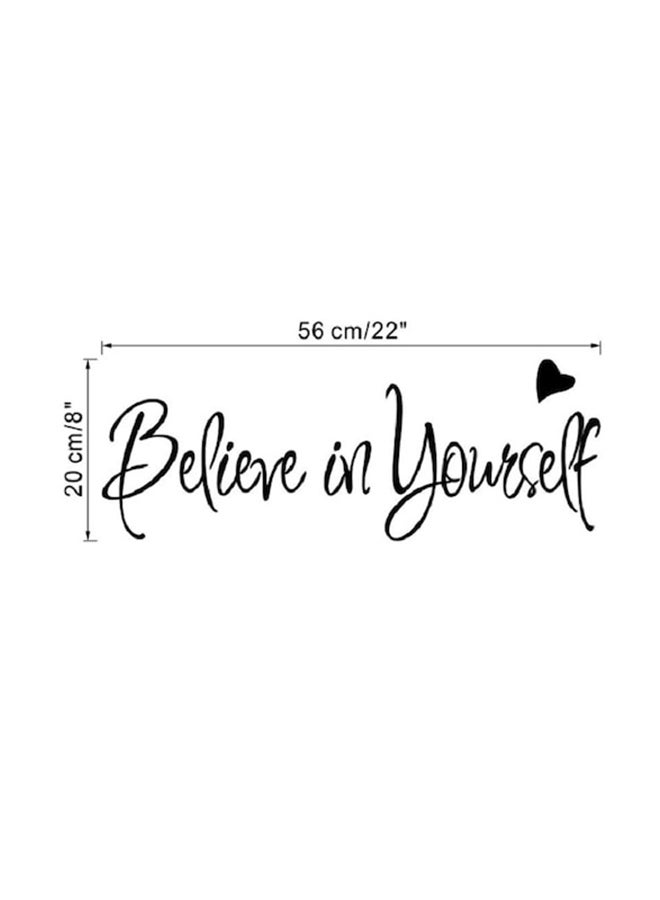 Beauenty Modern Simple English Word Pattern Wall Sticker Black 56 x 20cm - Image 2