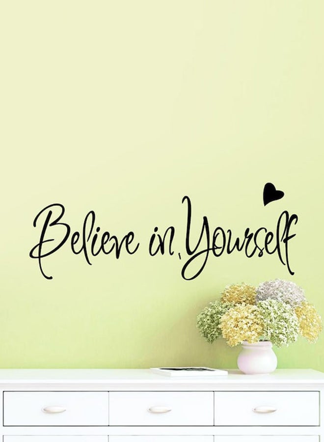 Beauenty Modern Simple English Word Pattern Wall Sticker Black 56 x 20cm - Image 3