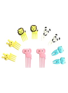10-Piece Animal Farm Fruit Fork Set Multicolour