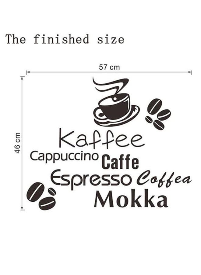 Beauenty Coffee Cafe Shop Decorative Wall Sticker Black 57 x 38centimeter - Image 3