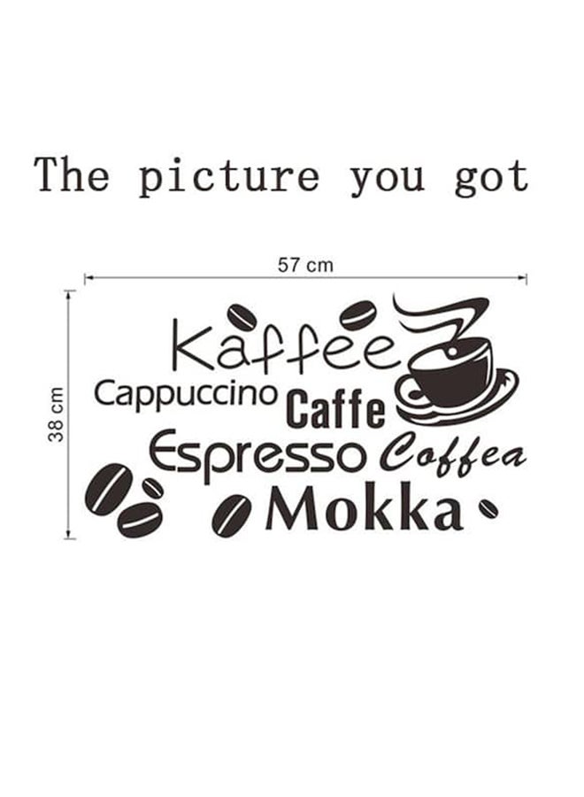 Beauenty Coffee Cafe Shop Decorative Wall Sticker Black 57 x 38centimeter - Image 2