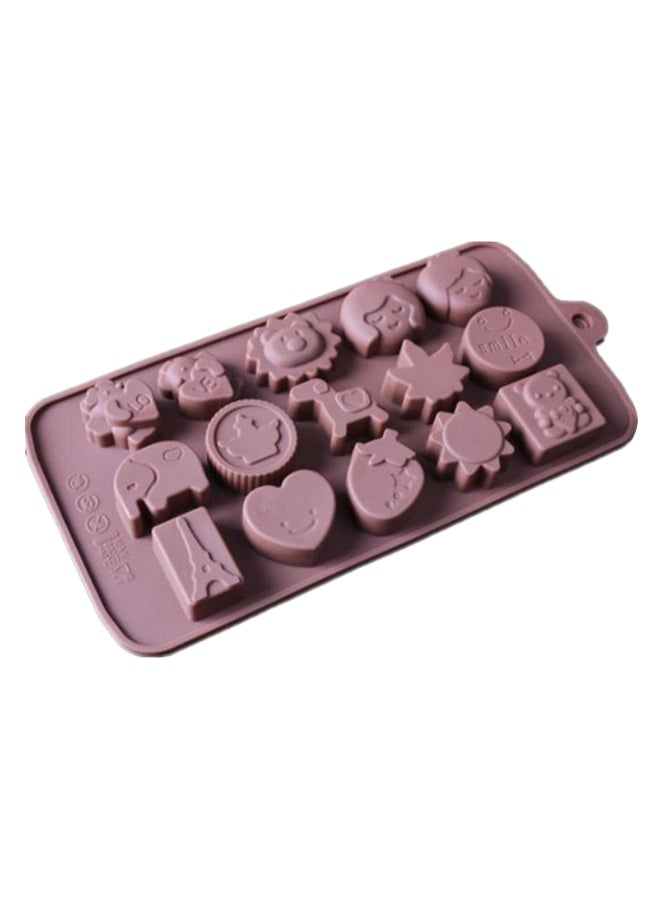 3D Chocolate Cake Decor Candy Cookies Mould Brown - Image 2