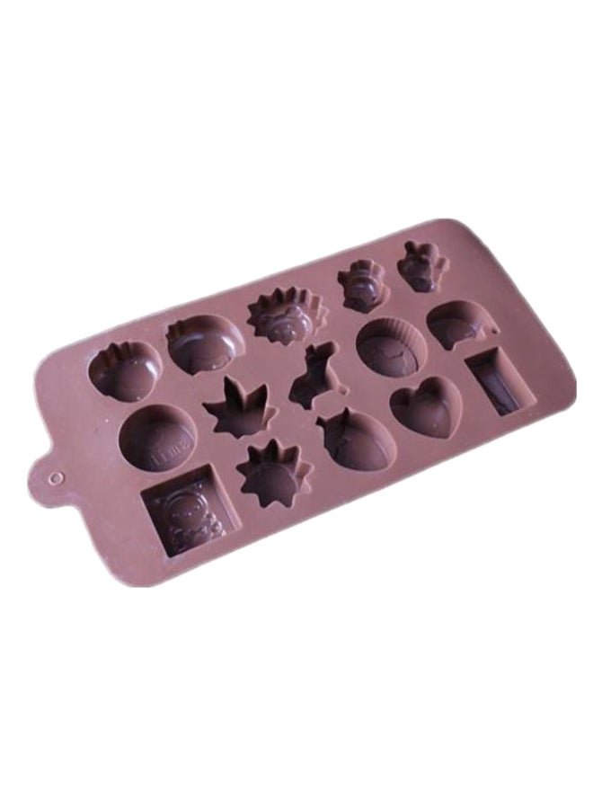 3D Chocolate Cake Decor Candy Cookies Mould Brown - Image 1