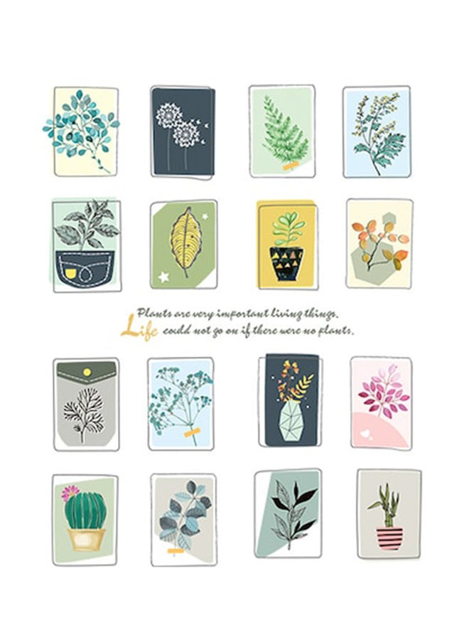 Beauenty Fresh Style Plant Pattern Wall Sticker Multicolour 60 x 90cm - Image 1