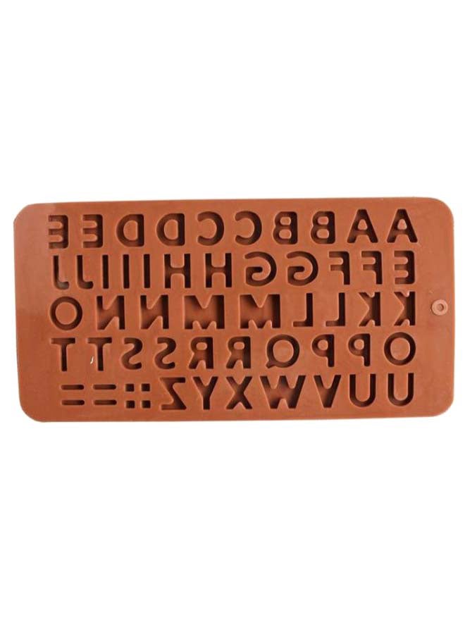 52-Compartment Alphabet Shape Fondant Cake Mould Brown - Image 2
