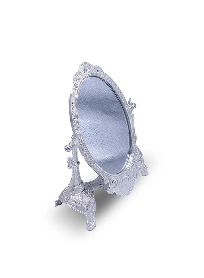 Bin-Shihoun-Abomar Decorative Oval Mirror Silver 27x20centimeter - Image 2