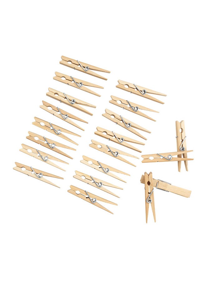 20-Piece Clothes Pegs Bamboo 24x15x2cm - v1578387288/N33484901A_1