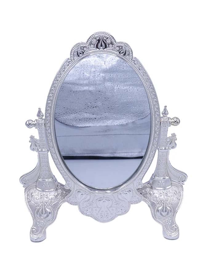 Bin-Shihoun-Abomar Decorative Oval Mirror Silver 27x20centimeter - Image 1
