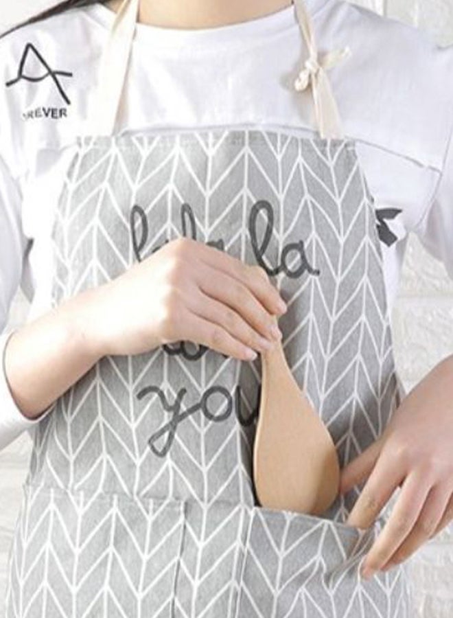 Anti Oil Cleaner Apron Grey/White 60 x 72cm - Image 2