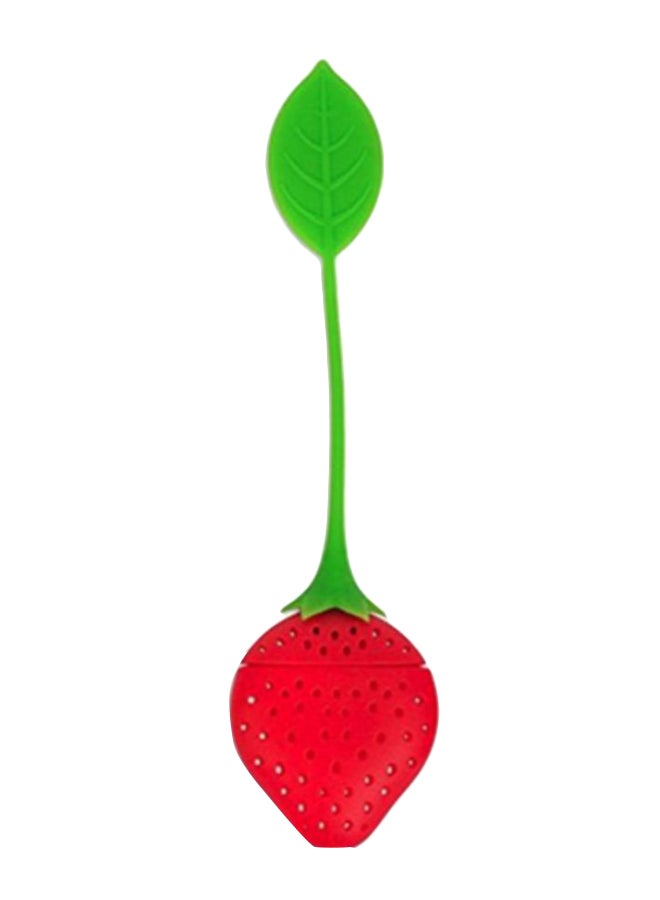 Generic - Strawberry Tea Leaf Infuser Green/Red 19 x 5cm - Image 1