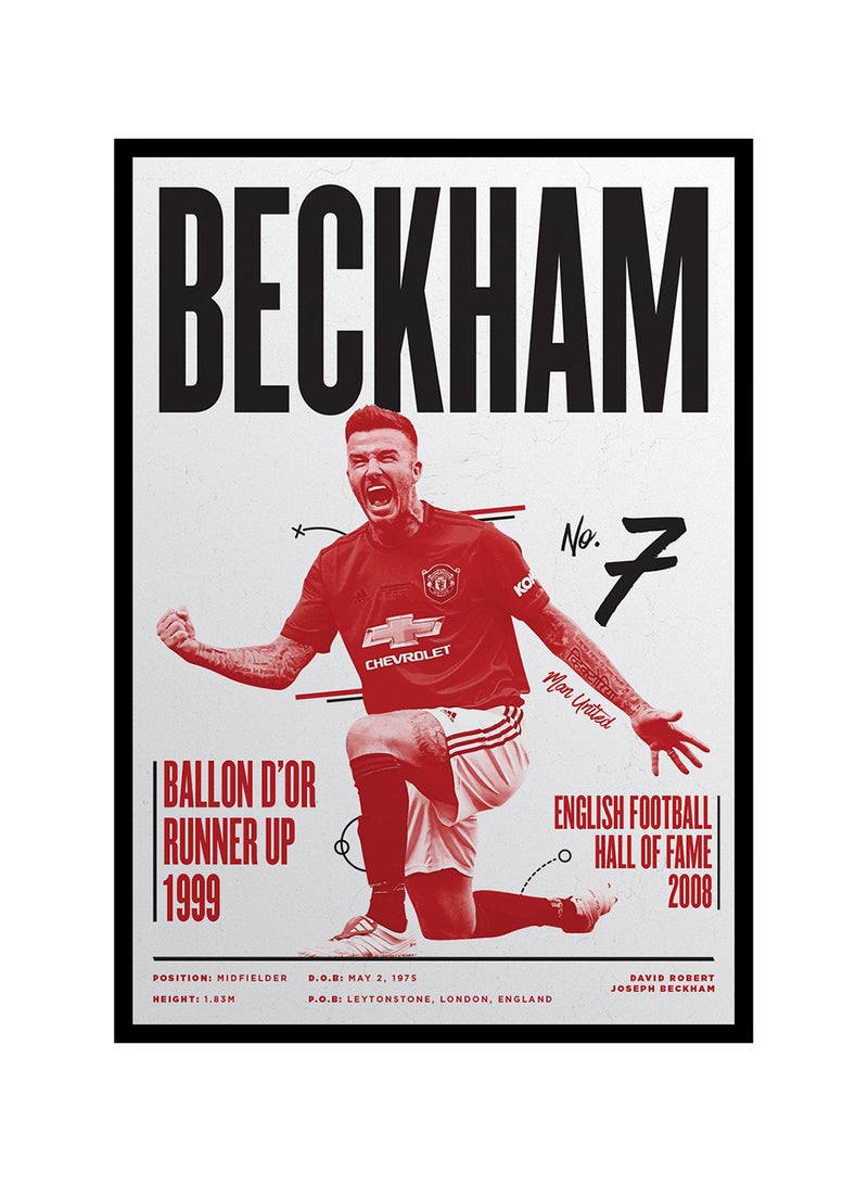Boomah Accessories - David Beckham Manchester United Football Poster Multicolour 30x40centimeter - Image 1