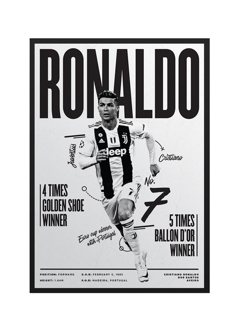 Boomah Accessories Cristiano Ronaldo Juventus Football Poster Multicolour 30x40centimeter 