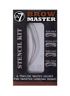 Brow Master Eyebrow Shaped Stencil Kit Black/Clear