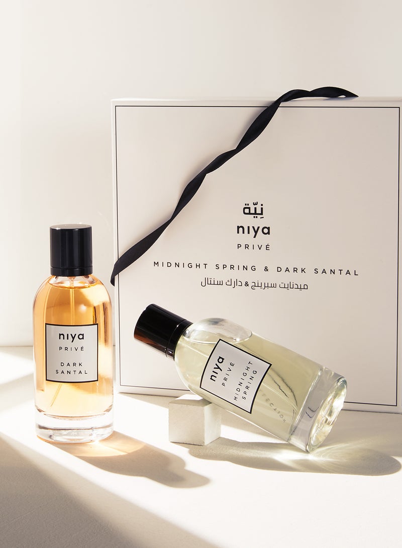 Niya - Prive The  Collection Midnight Spring And Dark Santal Gift Set Men's Perfume 100ml - Image 1