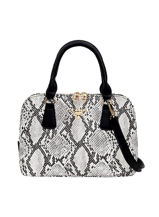 Beauenty - Pattern Printed Shoulder Bag White/Black - Image 1