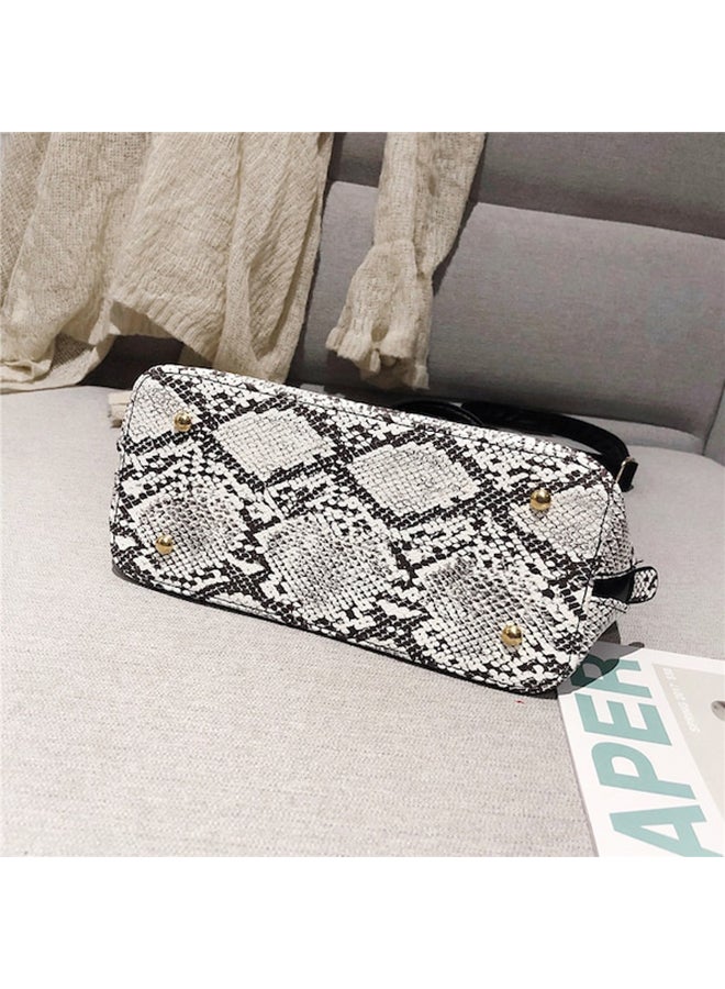 Beauenty - Pattern Printed Shoulder Bag White/Black - Image 1