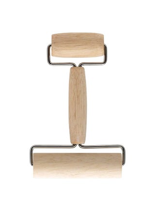 Double Sided Wooden Dough Roller Beige/Silver - v1578392464/N33602101A_1