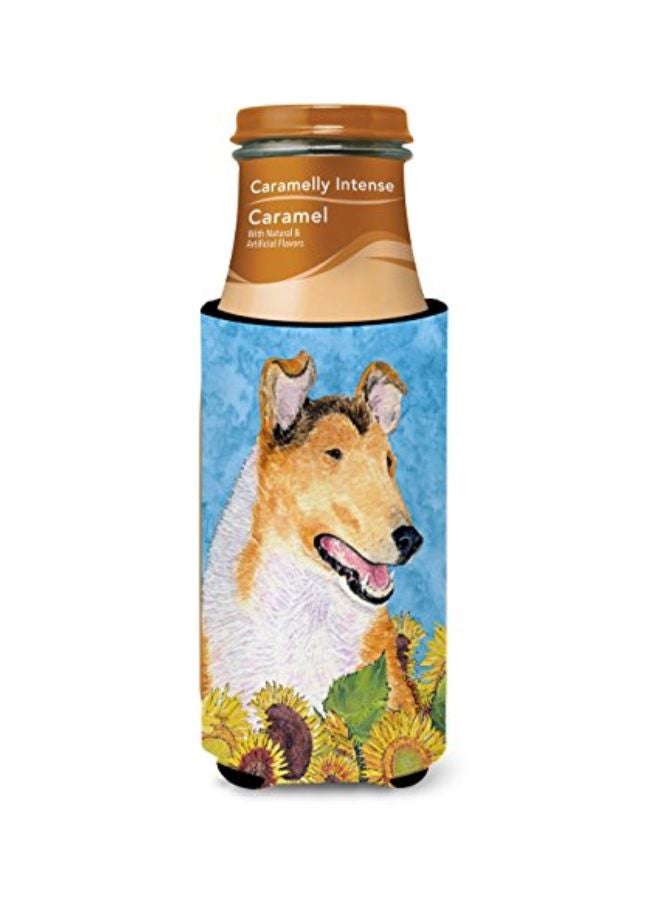 Caroline's Treasures - Collie Smooth in Summer Flowers Printed Insulated Beverage Cover Multicolour 4x6.5inch - Image 1