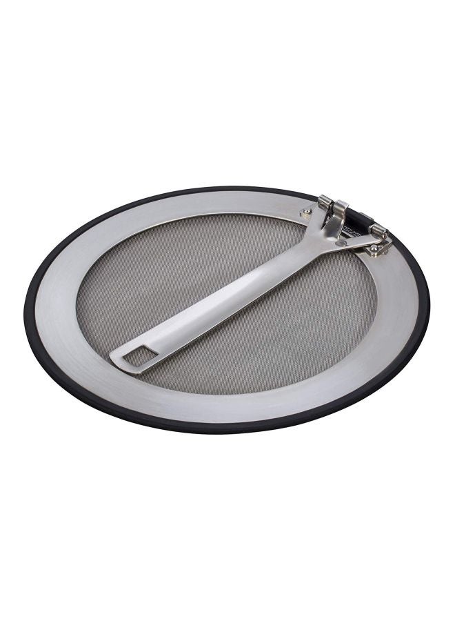 Le Creuset Stainless-Steel Splatter Guard Silver/Black 14.5x12.5x0.5inch  - Image 2