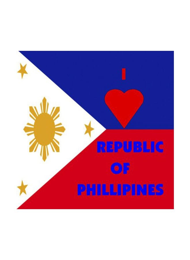 3Dروز كوب من السيراميك بطبعة عبارة "I Love The Philippines" أبيض/أحمر/أزرق - Image 3