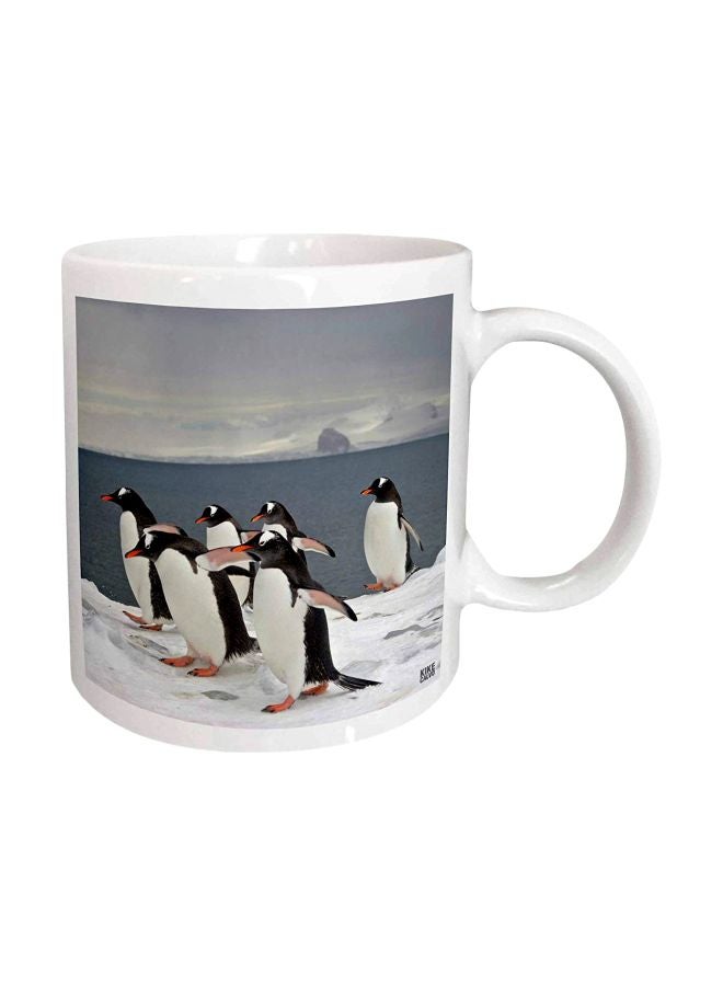 3DROSE Gentoo Penguin Printed Mug White/Grey 